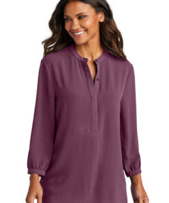 Port Authority Ladies 3/4-Sleeve Textured Crepe Tunic - Image 7