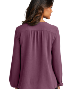 Port Authority Ladies Textured Crepe Blouse - Image 2