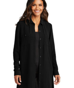 Port Authority Ladies Textured Crepe Long Tunic - Image 5