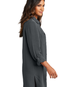 Port Authority Ladies Textured Crepe Long Tunic - Image 3