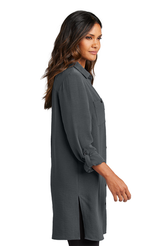 Port Authority Ladies Textured Crepe Long Tunic