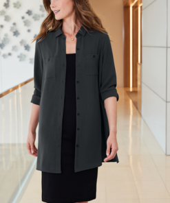 Port Authority Ladies Textured Crepe Long Tunic - Image 4